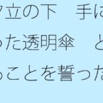 「d_487602zero 【無料】夕立の下 手に持った透明傘 とあることを誓ったその10メートル後に・・・・」のサムネイル画像