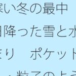 「d_518059 寒い冬の最中 昨日降った雪と水たまり ポケット・・・粒子のようなことが」のサムネイル画像