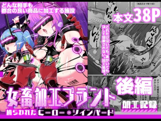 「d_594644 女畜加工プラント 捕らわれたヒーロー・ツインバード加工記録 後編」のサムネイル画像