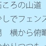 「d_650877 石ころの山道 あと少しでフェンスと広場 横から俯瞰して分かりつつも・・・・」のサムネイル画像