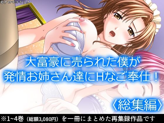 「d_685378 大富豪に売られた僕が発情お姉さん達にHなご奉仕！ ＜総集編＞」のサムネイル画像